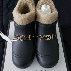 Sold‼️Gucci Rubber Wool Womens Crossy Ankle Boots 6